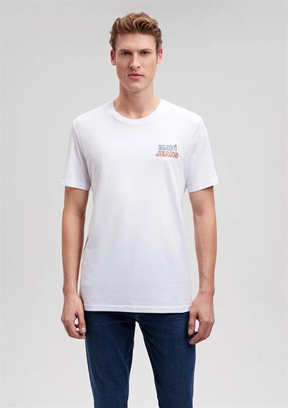 Mavi Baskılı Beyaz Erkek T-Shirt 066841-620