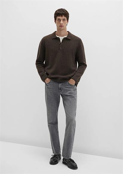 Mavi Polo Yaka Seal Brown Erkek Kazak 0710255-70251