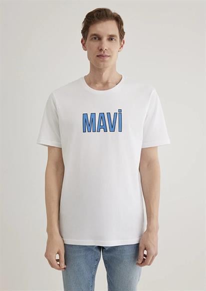 Mavi Logo  Beyaz Erkek T-Shirt 066842-620