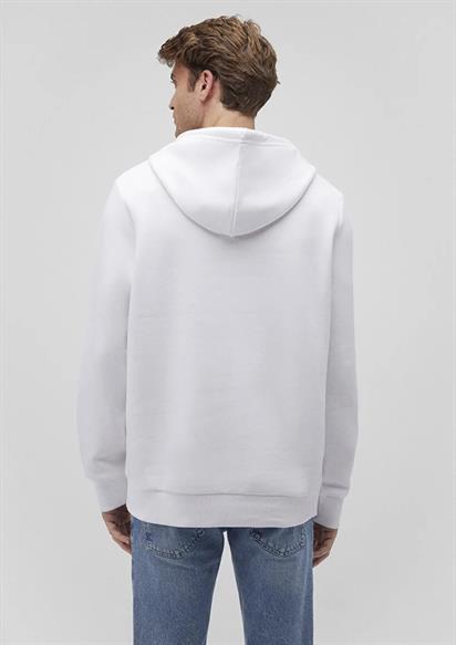 Mavi Kapüşonlu Baskılı Beyaz Sweatshirt 0610307-620