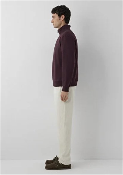 Mavi Yarım Fermuarlı Sweatshırt Karamel Erkek Sweatshirt 0S20027-70223
