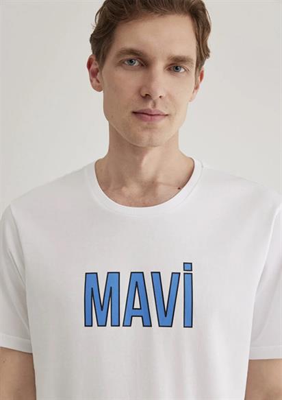 Mavi Logo  Beyaz Erkek T-Shirt 066842-620