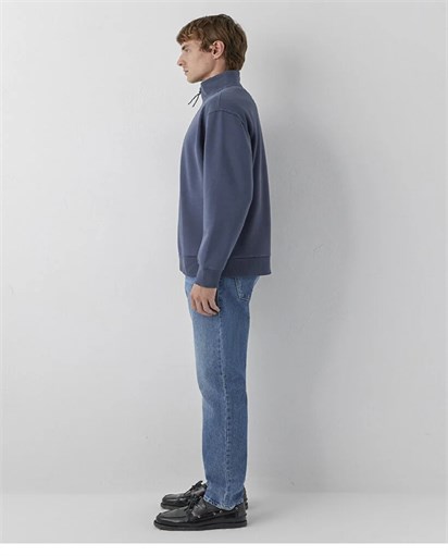 Mavi Yarım Fermuarlı   Erkek Sweatshirt 0S10278-70759
