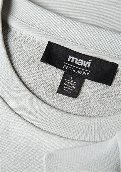 Mavi Mavi Baskılı  Açık Gri Erkek Sweatshirt 0S10402-70075