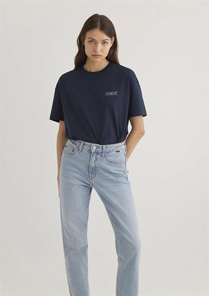 Mavi Kısa Kollu Penye Gece Lacivert Kadın T-Shirt 1611309-70490