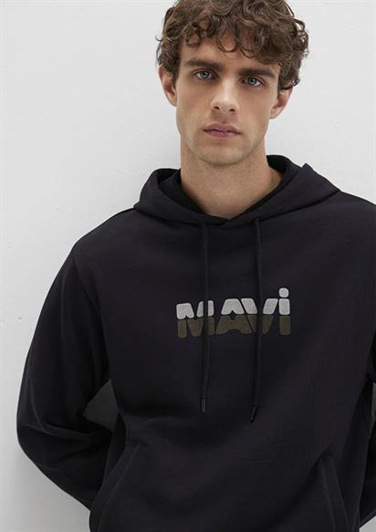 Mavi Mavi Kapüşonlu  Siyah Erkek Sweatshirt 0S10395-900