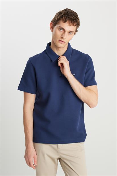 Wrangler Relaxed Fit Half Zip Polo Erkek T-shirt