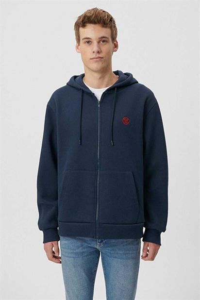Mavi Fermuarlı Erkek Sweatshirt 066979-70490