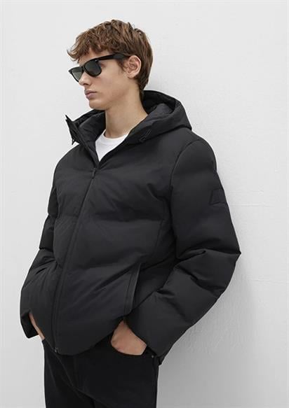 Mavi Kapüşonlu  Jet Siyah Erkek Mont 0110651-71379