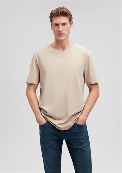 Mavi Erkek Bisiklet Yaka Tişört