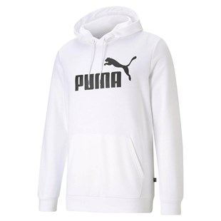 Puma Ess Big Logo Hoodie Erkek Sweatshirt Puma White - 58668802