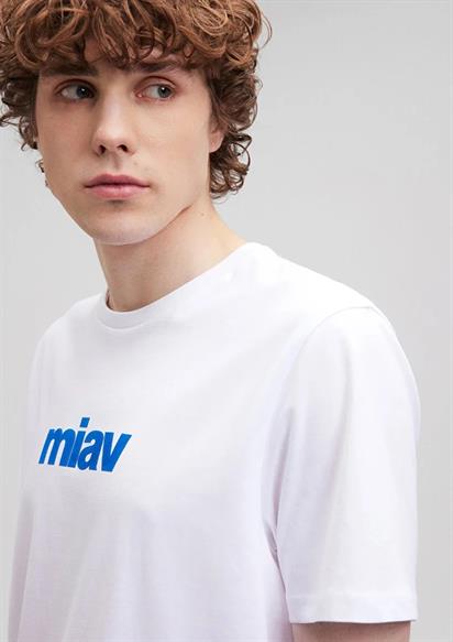 Mavi Miav Baskılı  Beyaz Erkek T-Shirt 067153-620