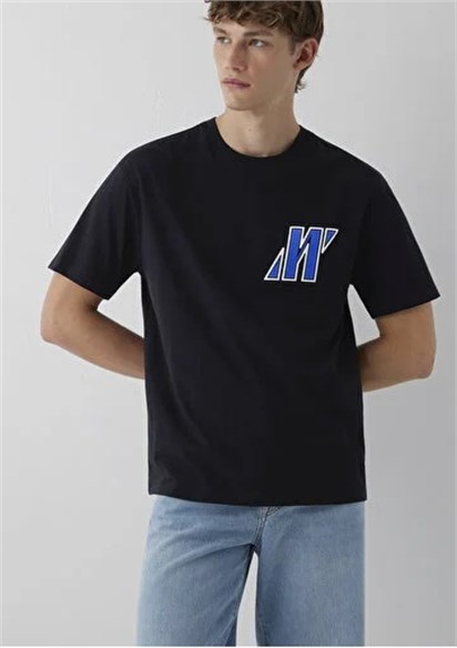 Mavi Pro Baskılı Erkek T-shirt-0620058-900