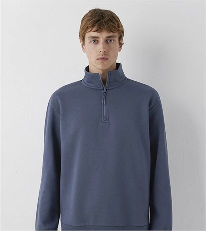 Mavi Yarım Fermuarlı   Erkek Sweatshirt 0S10278-70759