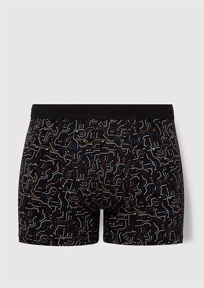 Mavi Erkek Baskılı Boxer-0910451-900