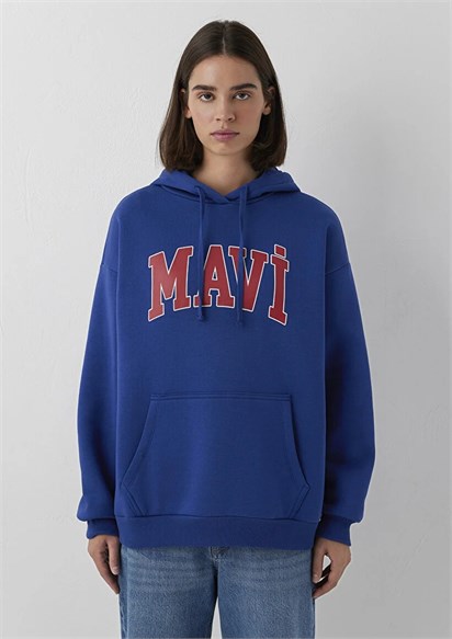 Mavi Mavı Logo Kapüsonlu Kadın Sweatshirt 1600361-70758