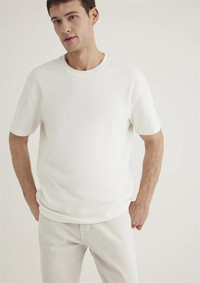 Mavi Kısa Kol  Kırık Beyaz Erkek T-Shirt 0612731-70057