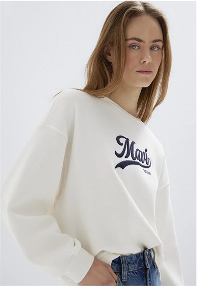 Mavi Logo Baskılı  Kadın Sweatshirt 1S10419-80194