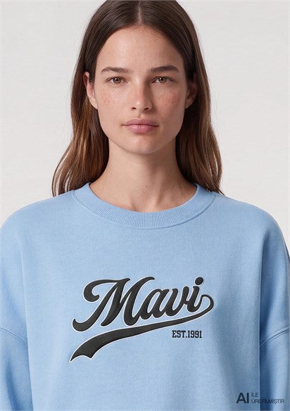Mavi Logo Baskılı  Kadın Sweatshirt 1S10419-70831