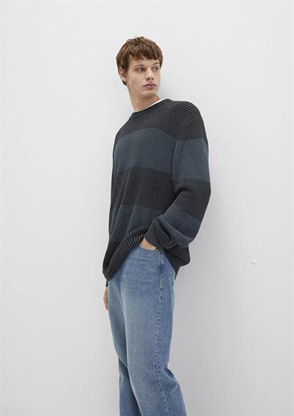 Mavi Koyu Gri Erkek Kazak 0710290-70090