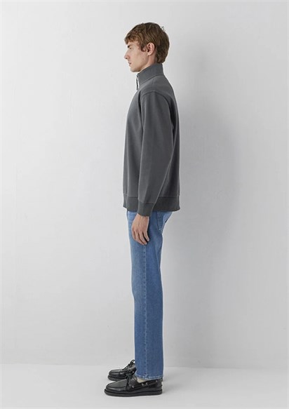Mavi Yarım Fermuarlı   Erkek Sweatshirt 0S10278-91268