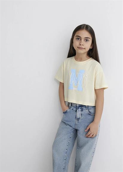 Mavi M Baskılı Logo  Lemon İcing Çocuk T-Shirt 7610276-89145