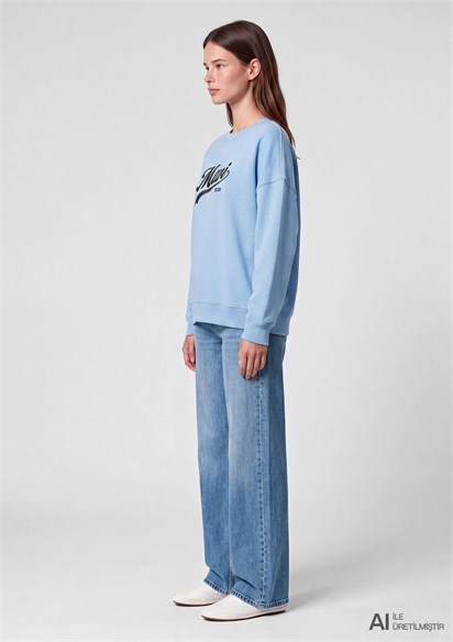 Mavi Logo Baskılı  Kadın Sweatshirt 1S10419-70831