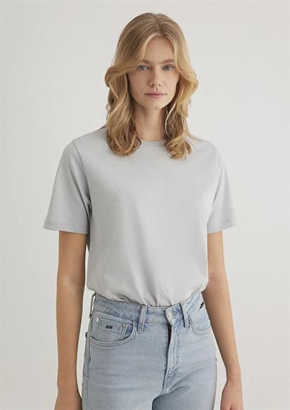 Mavi Basıc Short Sleeve Tee Açık Gri Kadın T-Shirt 1600965-70075