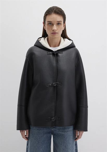 Mavi Kapişonlu  Siyah Kadın Mont 1110612-900