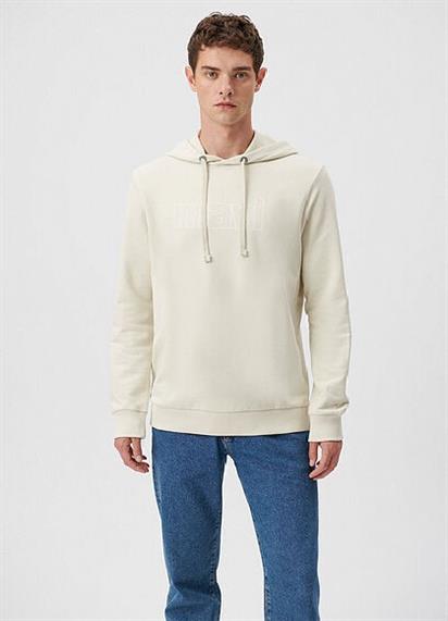 Mavi Logo Kapüşonlu Kum Beji Sweatshirt 065606-70134