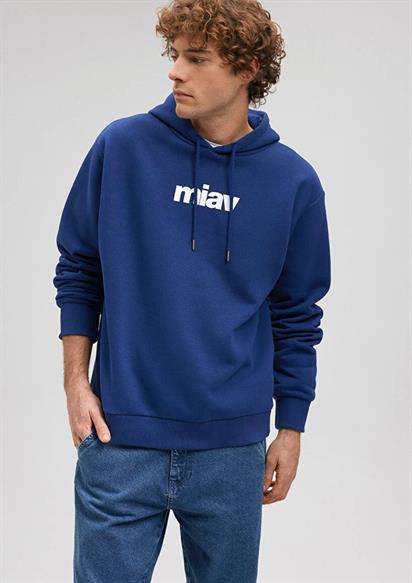 Mavi Miav Baskılı Unisex Sweatshirt 0S10001-70722