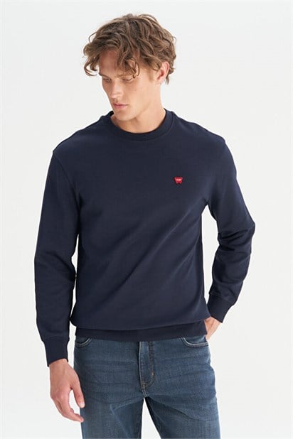 Wrangler Erkek Patch Logo Sweatshirt GW2520255410