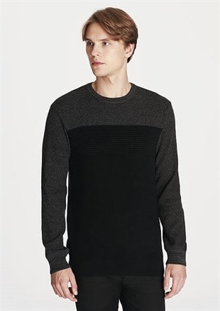 Mavi Erkek Kazak Siyah