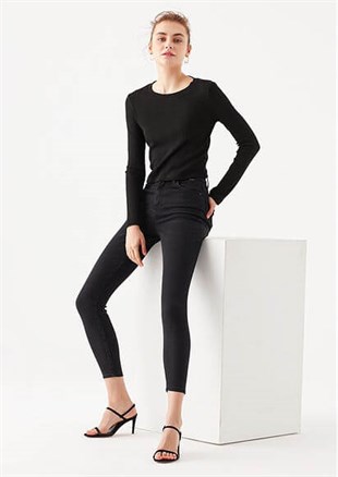 Mavi Acaip Dark Smoke Str Kadin Pantolon