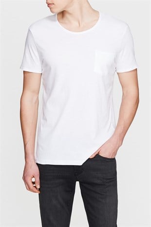 Mavi Basic Tişört Beyaz