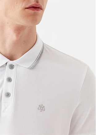 Mavi Polo  Beyaz Erkek T-Shirt