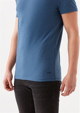 Mavi Stretch V Yaka  İndigo Erkek Tişört