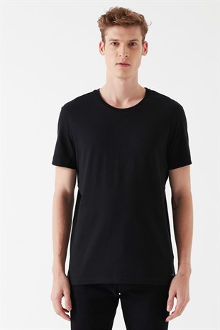 Mavi Tişört Siyah Erkek Tişört