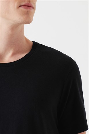 Mavi Tişört Siyah Erkek Tişört