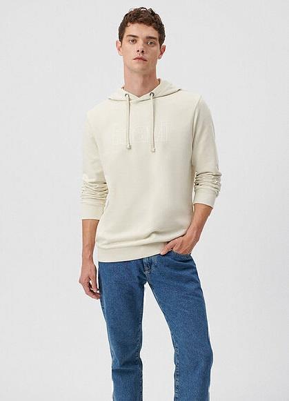 Mavi Logo Kapüşonlu Kum Beji Sweatshirt 065606-70134