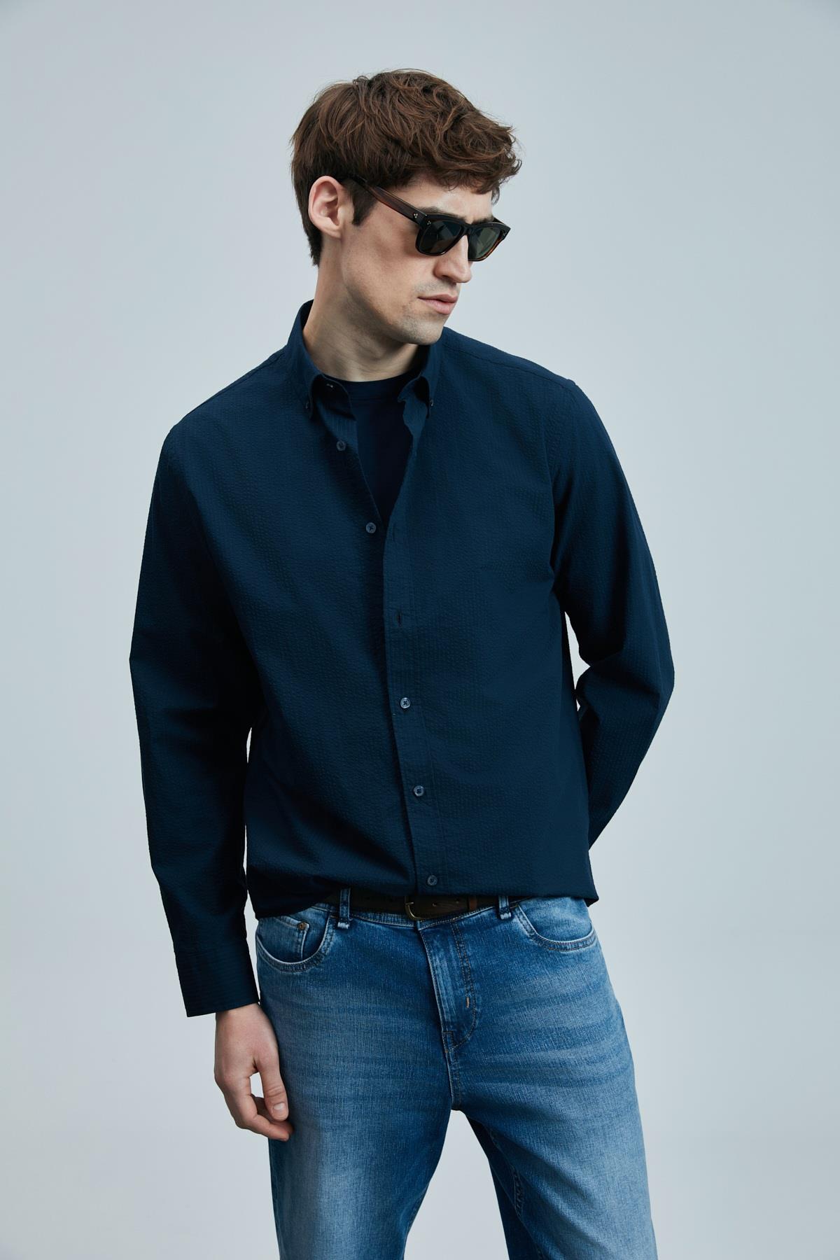 Lufıan Ellery Erkek Basic Regular Fit Gömlek 111010637