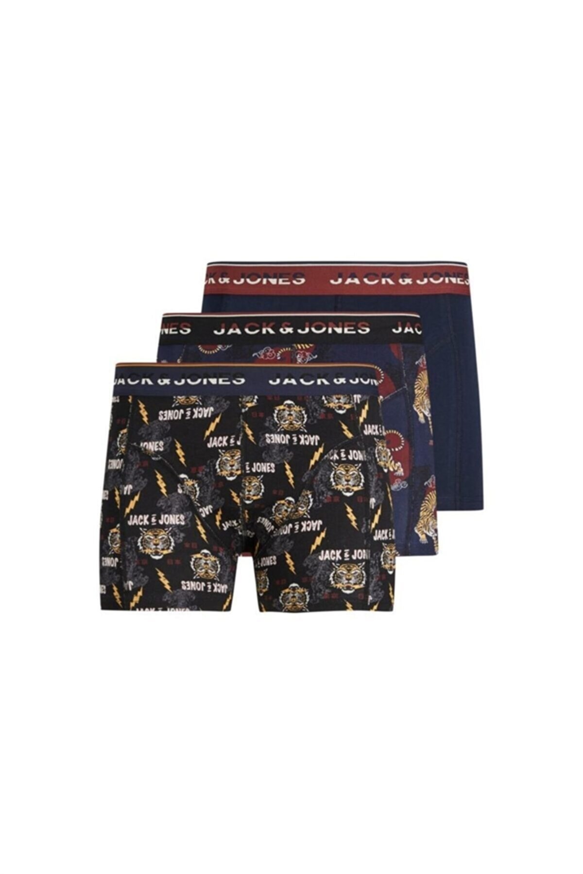 Jack&Jones Jacmeltıng Skull Trunks 3-Pack Erkek Boxer 12205035