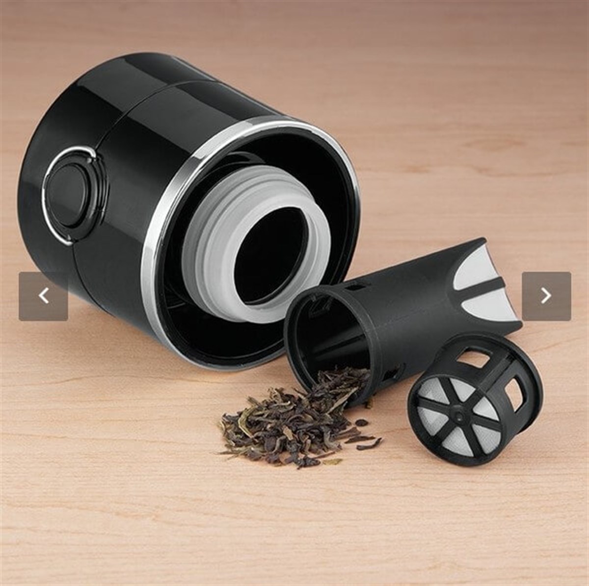 Thermos NS403 Çay Demleme Aparatlı Mug Termos 470ml. Siyah 126772