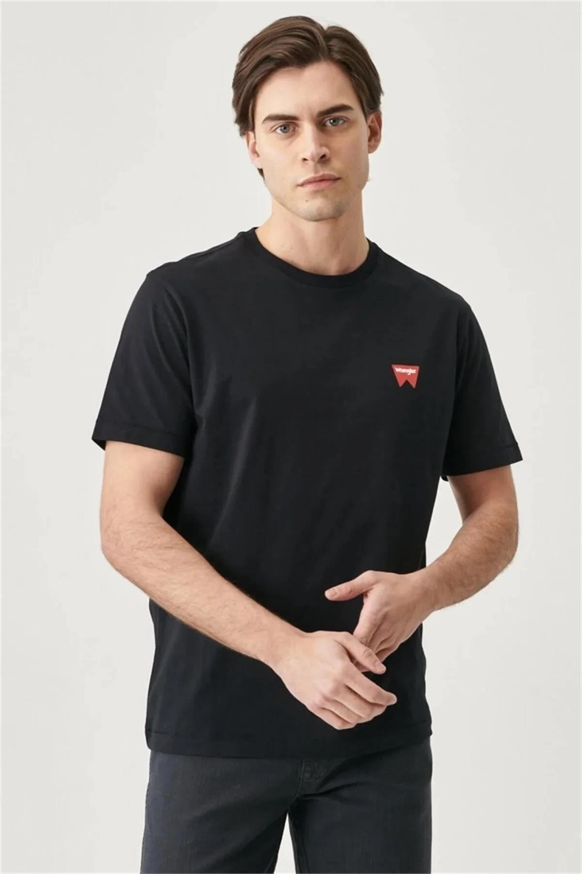 Wrangler Lightweight SS Small Sign Off Logo Crew Neck Bisiklet Yaka T-shirt W7C07D301