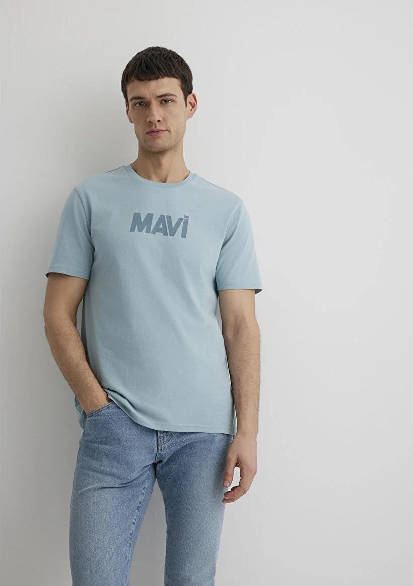 Mavi Baskılı Erkek T-Shirt 066846-70838