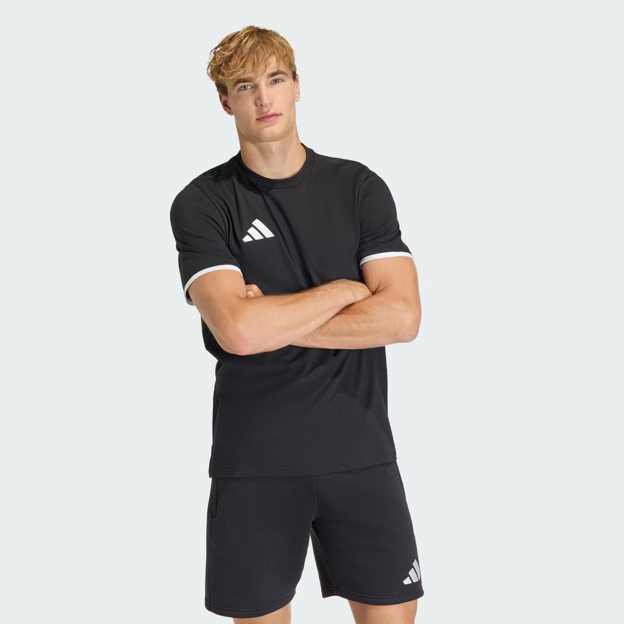 Adidas ENT26   Black/Whıte Erkek Bisiklet Yaka T-Shirt JZ6675
