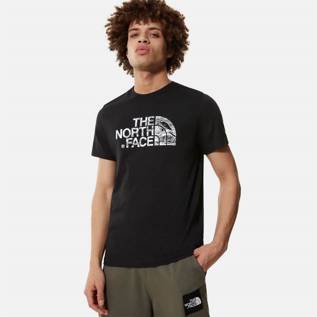 The Nort Face M S/S Woodcut Dome Tee Erkek T-Shirt - NF00A3G1JK31
