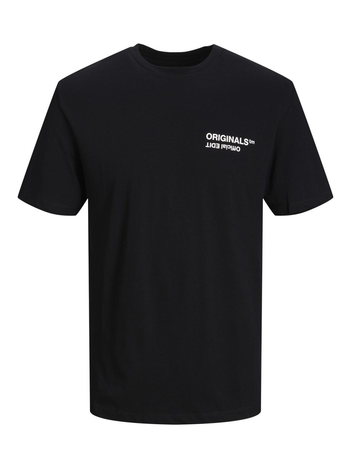 Jack&Jones Jorend Back Tee Ss Crew Neck Blk Erkek T-Shirt 12210439