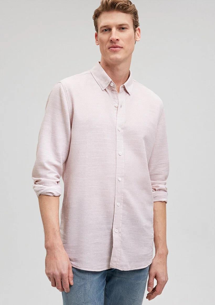 Mavi Uzun Kol Mocha Mousse Erkek Gömlek