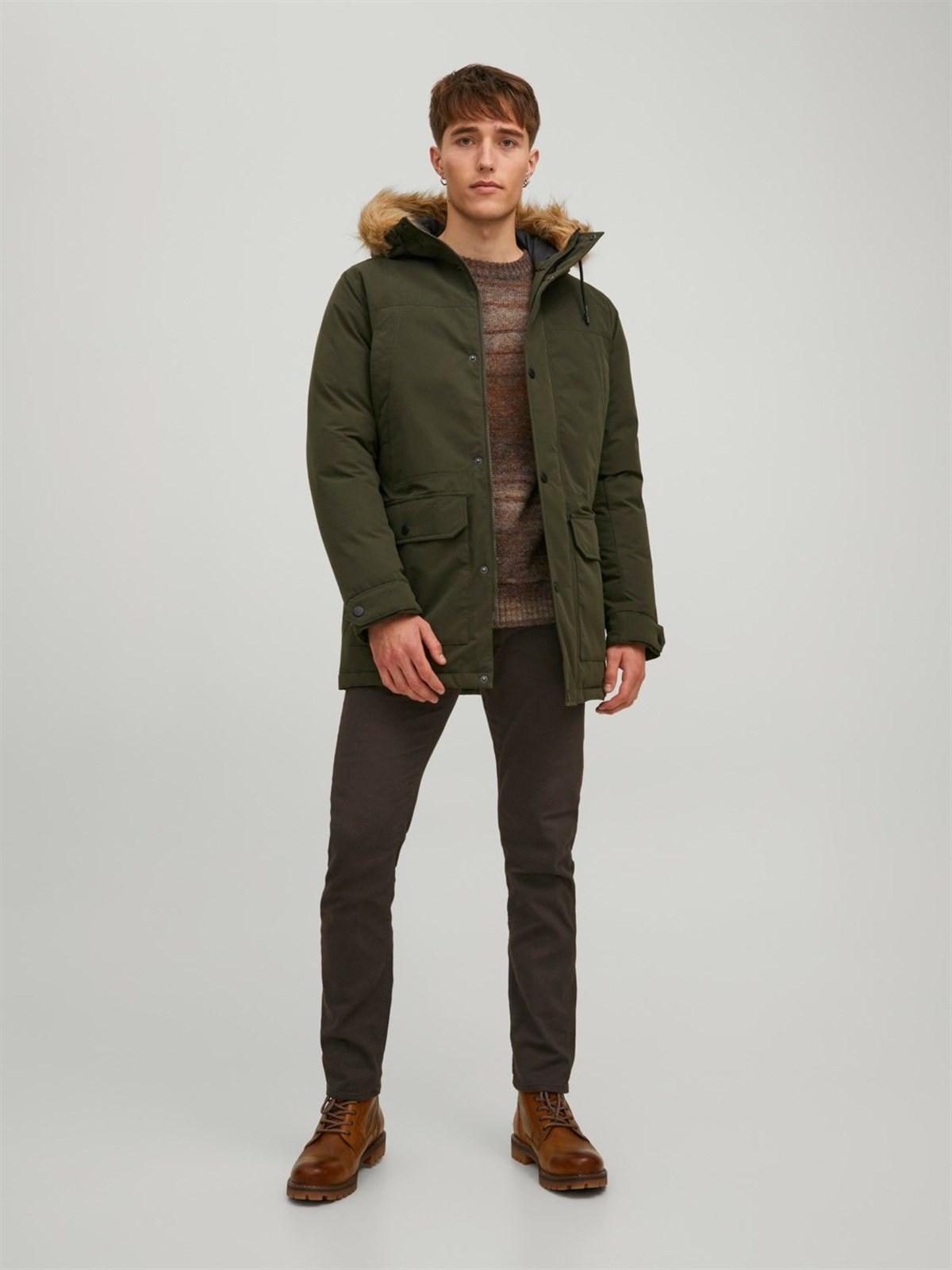 Jack&Jones Jjwınner Parka Fur Erkek Mont 12211948